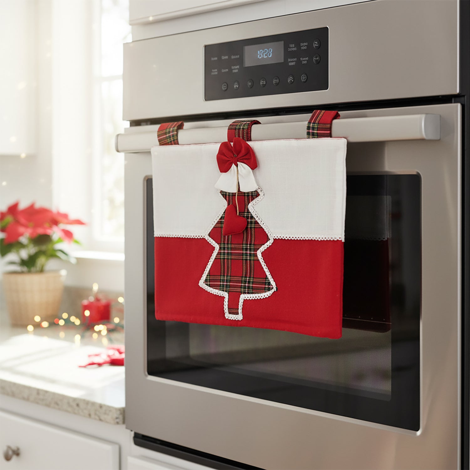 VESTIAMO CASA GRAN NATALE - Copriforno Natalizio con Asole 48x32 cm